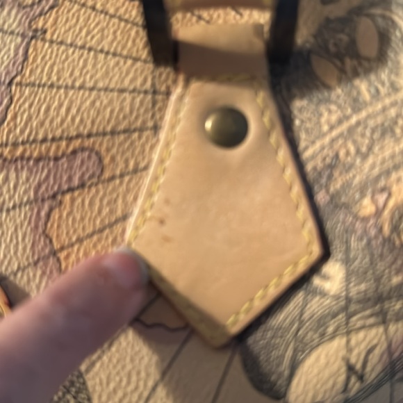 Allan Edward world map satchel new some marks see photos I pointed out. NWT - Picture 11 of 14